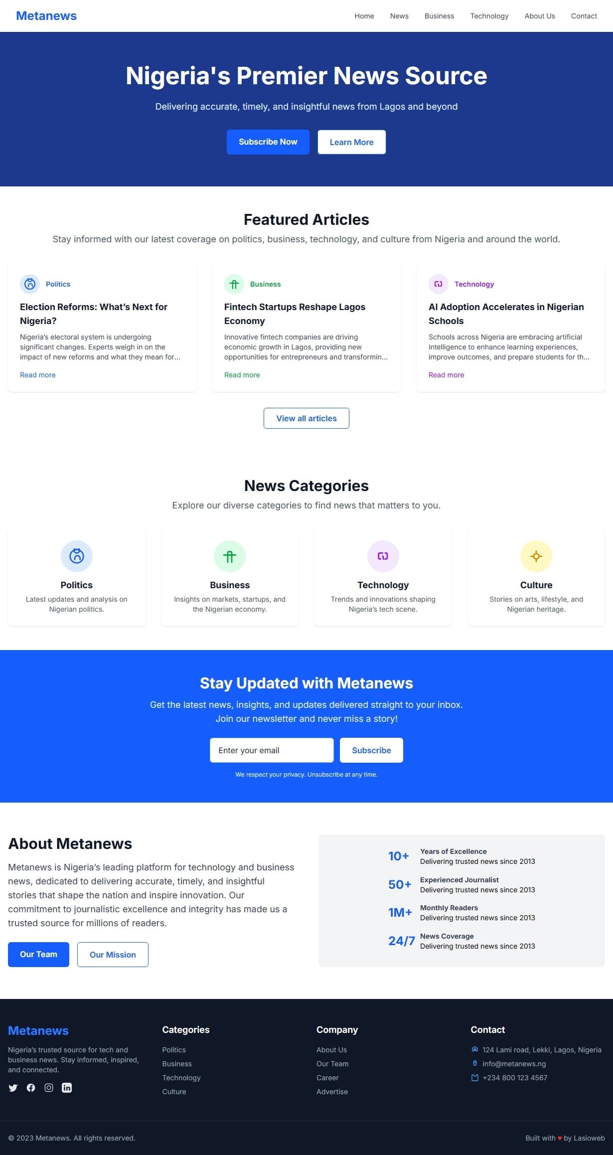 Mobile Responsive Website Example