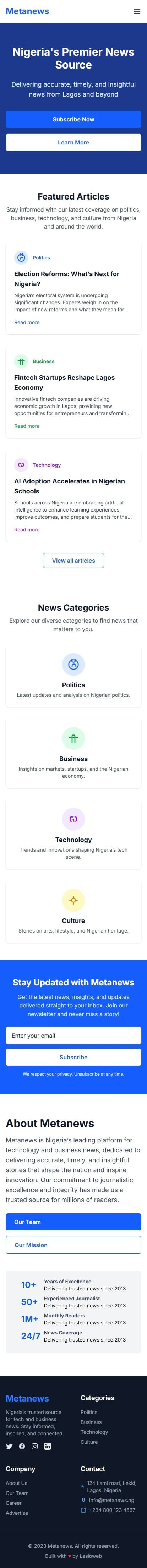 Mobile Responsive Website Example